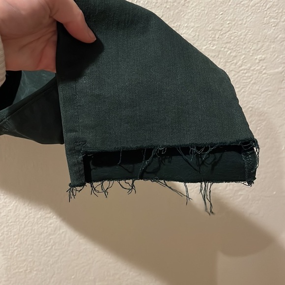 Frame Le High Waist Coated Step Hem Ankle Straight Leg Jeans, Pine - 28 - Picture 12 of 12